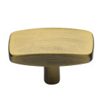 M Marcus Heritage Brass Rectangular Design Cabinet Knob 41mm